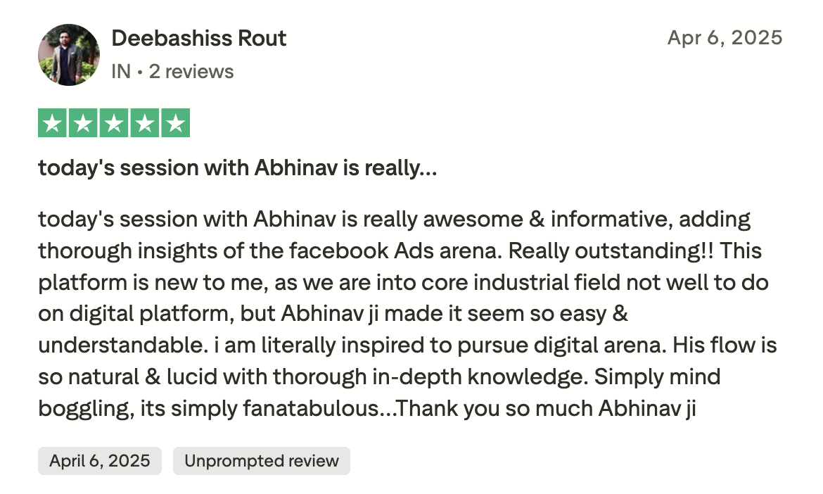 Student testimonial 2 for Abhinav Singh and Shikshantaram