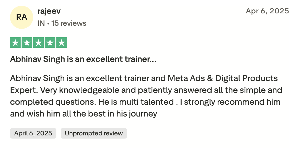 Student testimonial 4 for Abhinav Singh and Shikshantaram